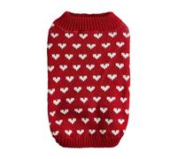 Valentine's Day Sweater for Dogs Cats Knitted Pet Clothes Romantic Outfit Suitable for Small Medium Large Breeds Soft Winter Top for Loving Gifts (A, M)