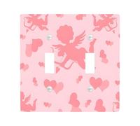 Valentine's Day Switch Thermoplastic Wall Plates, Sweet Love God and Peach Heart for Home Decor, Thermoplastic Wall Plates, Standard Size