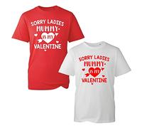 Valentines Day T-Shirt Sorry Ladies Mummy is My Valentine Funny SVG Design Unisex Gift Tee Top (Red, M)