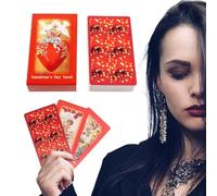 Valentines Day Tarot Deck, Full English Oracle Cards for Fate Divination, Fortune Telling Board Game, Family and Party Entertainment, Romantic Couple Readings, Holiday Spiritual Card Game
