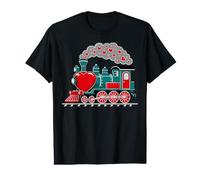 Valentines Day Train Hearts Love Choo Choo Boys Kids Youth Value Graphic T-Shirt