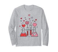 Valentines Day Vibes Science Teacher 100 Days of School Long Sleeve T-Shirt