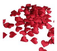 Valentine's Day Wedding Decorations 200 Pcs 3D Silk Love Heart Petals for Centerpieces and Event Styling (Wine red)