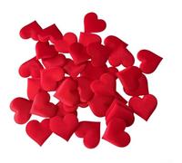 Valentine's Day Wedding Decorations 200 Pcs 3D Silk Love Heart Petals for Centerpieces and Event Styling (Red)
