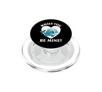 Valentines Day Whale You Be Mine PopSockets PopGrip for MagSafe