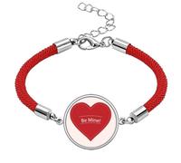 Valentine's Day White Be Mine Lucky Red String Bracelet Rope Bracelet Handmade