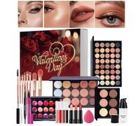 Valentine's Day Women Cosmetics | Long-Lasting Complete,Valentine's Day Makeup Lipstick Eye-Shadow Palette,for Mother Girlfriend Friends Wife Beginners Dating Gathering
