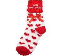 Valentines Day Women's 'I Love You' Socks Super Cosy Warm Fluffy Hearts All Over Pattern Gift Present Size Uk 4-8