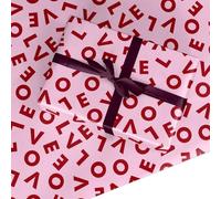 Valentine's Day Wrapping Paper - Premium Love Hearts Gift Wrap for Anniversary, Wedding, Birthday, Women, Men - Recyclable Present Paper - 6 Sheets (50x70cm)