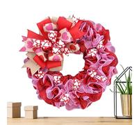 Valentines Day Wreaths Front Door - Valentine's Day Wreath Decoration, Handmade Mesh Ribbon Love |Romantic Decorative Love Craft Pendants Garlands Decorations For Valentine's Day Mother's Day Wedding