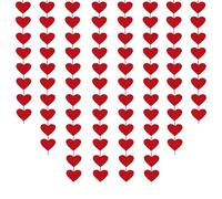 Valentines Decorations,72Pcs Red Felt Hanging Hearts Garland, Red Hearts Valentines Hanging Decoration No DIY for Valentine's Day Decorations Engagement Wedding Anniversary Birthday Party