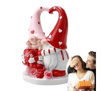 Valentines Decorations - Cute Heart-Shaped Couple Gonks | Valentines Gonks Present | Waterproof Resin Gnome Present For Wedding | Indoor And Outdoor Valentine’s Day Ornaments