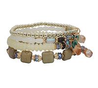 Valentines Earrings for Women Pearl Circle Bohemian String Bracelet Ocean Women Multi Crystal Hand Bracelets Automotive Watches for Men (Green, One Size)