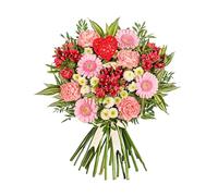 Valentines Florist Choice Surprise Premium Fresh Flower Bouquet - Stunning Mixed Stems for: Birthdays, Anniversaries & Sympathy - Next day Flowers Delivery (Medium)