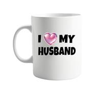 Valentines Gift Mug I Love My Husband 11oz Mug - Funny and Heartwarming Ceramic Coffee Cup for Wives, Couples - Perfect for Birthdays, Anniversaries or Everyday Use, Present for Him Or Her