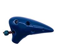 Valentine's Gift Ocarina 6 Hole Musical Instrument Ceramic Music Lover Mini Ocarina for Music Lover - Dark Blue