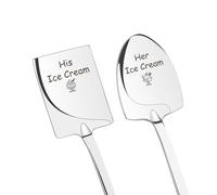 Valentines Gifts,Engagement Gifts,Gift for Couples,Couples Gift,His and Hers Ice Cream Spoons,Valentines Presents for Bride and Groom Girlfriend Boyfriend Anniversary Birthday Present