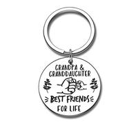 Valentines Gifts for Granddaughter Grandad Gifts Cute Keychain Gifts for Grandparents Best Grandpa Granddaughter Gifts Grandfather Keychain Grandpa Key Ring Unique Birthday Gifts from Granddaughter