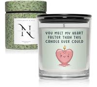 Valentines Gifts for Her Him Funny Candle Anniversary Card - Soy Wax 220g - Birthday Gifts for Women Sandalwood Scented Candles Gifts for Wife Husband Women Girlfriend Boyfriend - Natura Candles