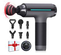 Valentines Gifts for Her Him Massage Gun Deep Tissue Portable Handheld Muscle Massager,Super Quiet Percussion Massager 20 Adjustable Speeds & 6Total Attachments