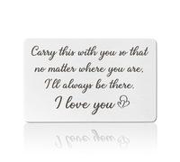 Valentines Gifts For Her, I Love You Gifts For Her, Never Forget That I Love You Engraved Wallet Insert Card, Birthday Gift For Her Girlfiren Wife Daughter Boyfriend Anniversary Valentines Birthday