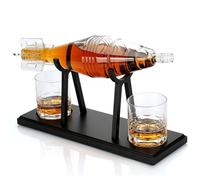 Valentines Gifts for Him Whisky Decanter and Glass Set, Whiskey Decanter, 2 Whisky Glasses, Whiskey Gift Sets for Men Him Husband Dad Birthday Mens, Alcohol Gift Set for Liquor Brandy Bourbon Decanter