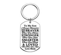 Valentines Gifts for Kids Him Son Gifts from Mum Inspirational Gifts Birthday Gifts for Men Boys Keychain for Stepson Back to School Graduation Wedding Gifts from Mom Dad for Teens from Mother