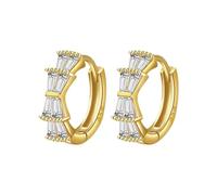 Valentine'S Gifts For Women Generic Womens Earrings Twisted Hoop Earrings Big Large Hoop Earrings For Women 925 Sterling Silver Earrings Ladies Lightweight Cubic Zirconia Hypoallergenic Gold-G