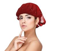 Valentines Glitters Love Hearts Printed,Adult's Satin Sleeping Cap - Women's Elastic Sleep Bonnet, Adjustable Overnight Hair Cover
