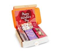 Valentines Hamper - Sent With Love Postal Gift - Prosecco and Chocolates - Love Heart Sweets - Letterbox Present - Milk Chocolate Bar - Heart Sharped Biscuits.