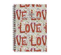 Valentines Heart 2026 Planner Diary A5 To Do List Notebook Planning Notebook Organisation Gifts Diary for Wedding Week To View Monthly Year Planner with Dotted Line Note Page Slim