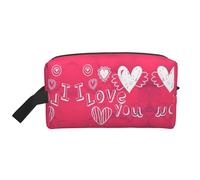 Valentine's Heart Print Toiletry Bag for Men Travel Toiletry Bag, Spacious Capacity Cosmetic Bag for Women