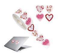 Valentines Heart Stickers - Self Stick Seal, Decorative Craft Labels, Design Supporting Holiday Projects | Greeting Cards Journal Wedding Birthday Party Kids Arts DIY Scrapbook Crafting Suppli