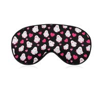 Valentines Hearts Ghosts Sleep Mask Eye Masks Soft Blackout Eye Shade Cover Blindfold Eyeshade for Deep Rest Travel Nap