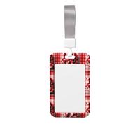 Valentine's-Love-Gnomes Abs Vertical Id Badge Holder, Name Badge with Clear Scanning Film