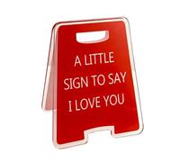 Valentines Love-Themed Mini Sign, A Little Sign To Say I Love You Plaque, Plastic Valentines Tabletop Decoration, Romantic Standing Signs for Girlfriends Wives Mums and Anniversaries