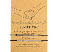 Valentines Morse Code Bracelet I Love You Friendship Couple Family Bracelet Present (I Love You Style)