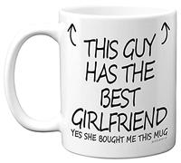 Valentines Mug for Boyfriend, This Guy Has The Best Girlfriend Mug, Anniversary Mug for Him, Novelty, 11oz Ceramic Dishwasher Safe Coffee Mugs, Birthday, Christmas, Valentine Gift - Made in UK