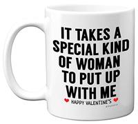 Valentines Mug for Her, Funny Quote Coffee Mug for Women, 11oz Ceramic Dishwasher Safe, Presents Wife, Gifts Girlfriend, Fiancée, Perfect Christmas, Valentine’s Day Birthday