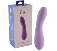 Valentines My Viv Curved Vibe - Waterproof Vibrating Massager with 7 Vibration Settings - Curved Shape with 4 Speeds & 3 Pulse Patterns - Soft Body-Safe Silicone - Battery Operated (1 x AA Included)
