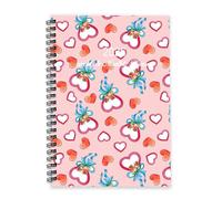 Valentines Pink Love Hearts and Ribbons 2026 Planner A5 To Do List Notebook Diary for 2026 Mums Diary Journal for Family Week To View Monthly Year Planner with Dotted Line Note Page Slim