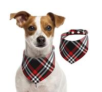 Valentines Plaid Hearts,Dog Bandanas Cotton Pet Scarf Adjustable Bibs for Pet,S