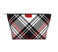 Valentines Plaid Hearts, Toiletry Pouch Makeup Bag Cosmetic Bag Portable Travel Toiletry Bag