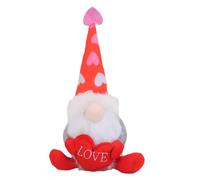 Valentines Plush Doll - Romantic Gift for Couples | Soft Fabric with Heart Accent, Decorative Love Figure, Surprise Display Piece for Bedroom Shelf Celebration 10.83x4.72 in