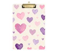 Valentine's Purple Heart Student clipboard Standard Hole for Football Softball Coaching Tablas para escribir Size 9 x 12