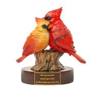 Valentines Red Birds Statue - Romantic Cardinall Resin Home Decor, Red Bird Ornament | Realistic North American Cardinall Figurine, Valentine's Day, Gift Idea for Wife, Husband, Couple, Friend, Lover