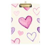 Valentine's Red Heart A4 jobsite clipboard Acrylic Cute for 5th Grade Classroom Essentials for Teachers Size 9 x 12