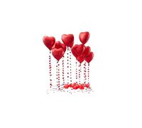Valentines Red Heart Balloons Decoration Kit