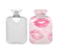 Valentine's Red Lips hot Water Bottles with Soft Cover 2L hot compresses for The Body for Arthritis Menstrual Cramps Bolsa de agua Caliente para el Dolor