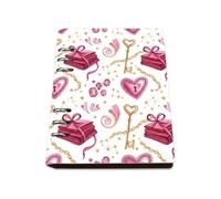 Valentines Romantic Hearts A5 Notebook, Pu Leather Notebooks, Lined Paper A5 Notebook Lined 180Pages/90Sheets, Notepad for Home, Journal for Men, College Supplies Journal Diary
